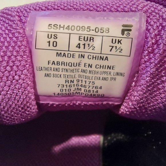 Fila Womens Statique 5SH40095-058 Black Pink Blue Running Shoes Sneakers Size 10 - Picture 10 of 11